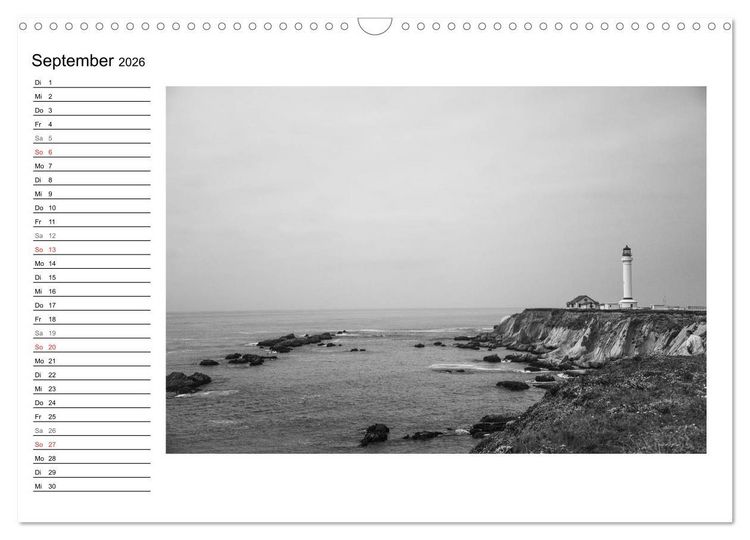 Produktbild: Leuchtt&uuml;rme der Westk&uuml;ste der USA (Wandkalender 2026 DIN A3 quer), CALVENDO Monatskalender