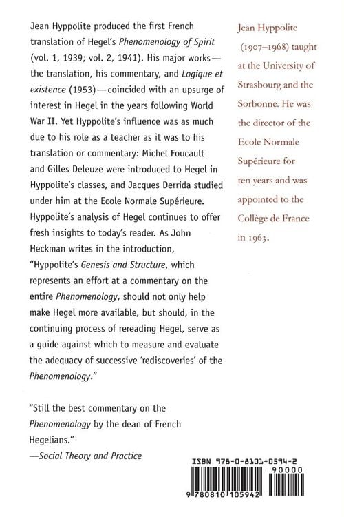 Produktbild: Genesis and Structure of Hegel's "Phenomenology of Spirit"