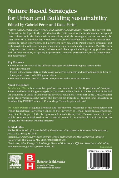 Produktbild: Nature Based Strategies for Urban and Building Sustainability