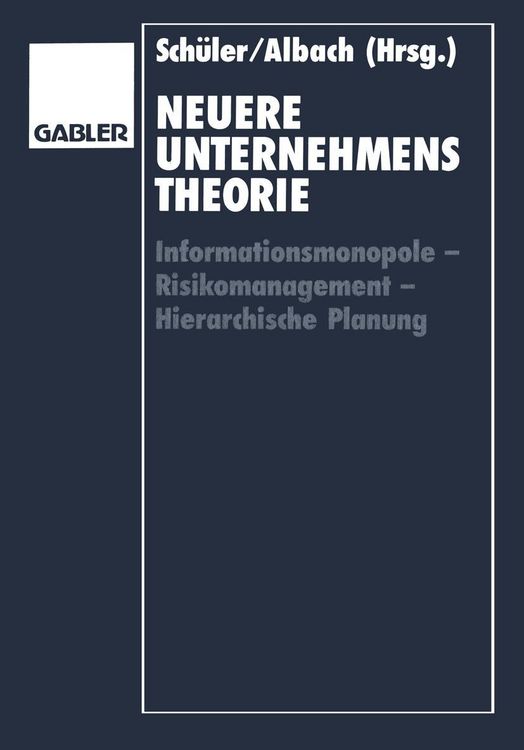 Produktbild: Neuere Unternehmenstheorie