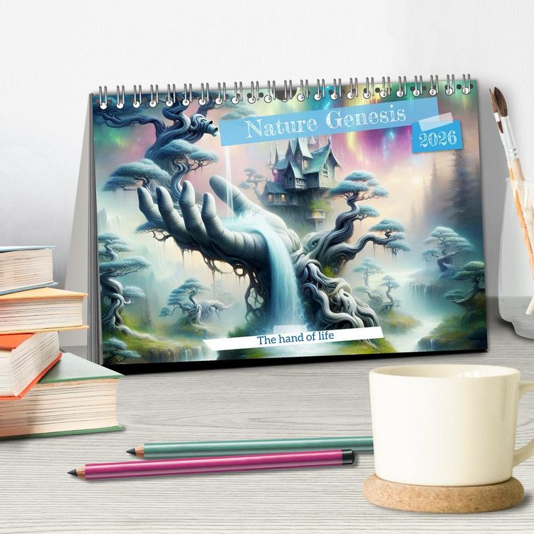 Produktbild: Nature Genesis - The hand of life (Desk Calendar 2026 DIN A5 landscape), CALVENDO 12 Month DeskCalendar
