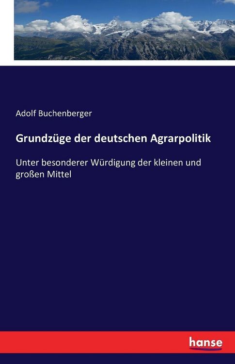 Produktbild: Grundz&uuml;ge der deutschen Agrarpolitik