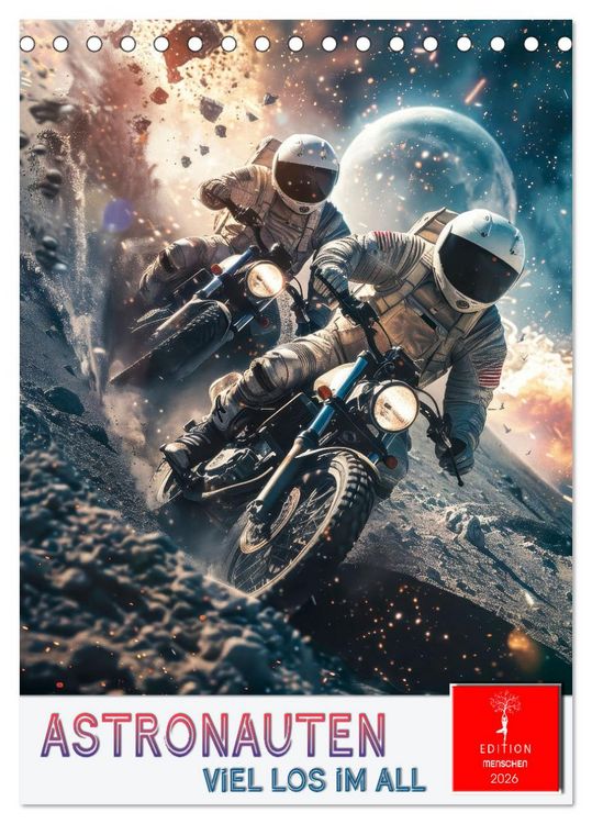 Produktbild: Astronauten - viel los im All (Tischkalender 2026 DIN A5 hoch), CALVENDO Monatskalender