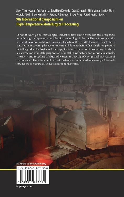 Produktbild: 9th International Symposium on High-Temperature Metallurgical Processing