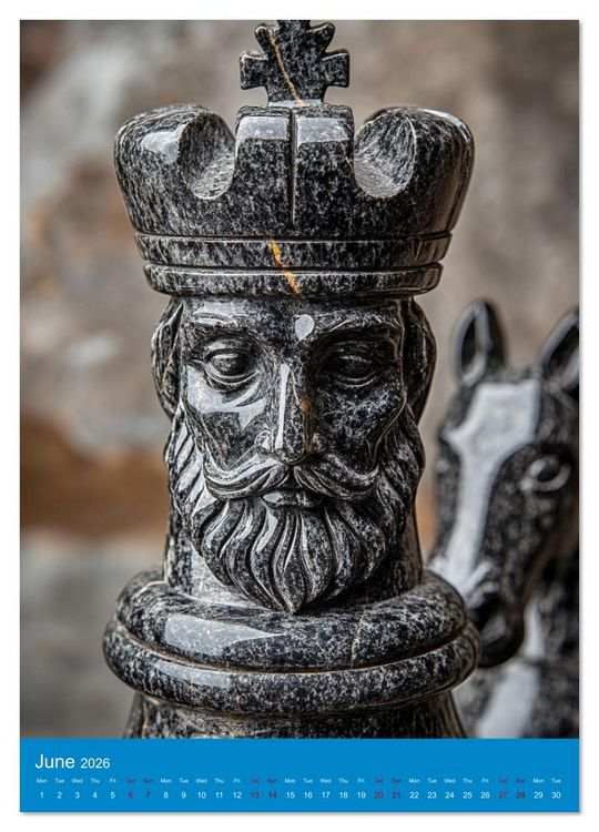 Produktbild: For Love of Chess (High Quality Premium Wall Calendar 2026 DIN A2 portrait),CALVENDO 12 Month Wall Calendar