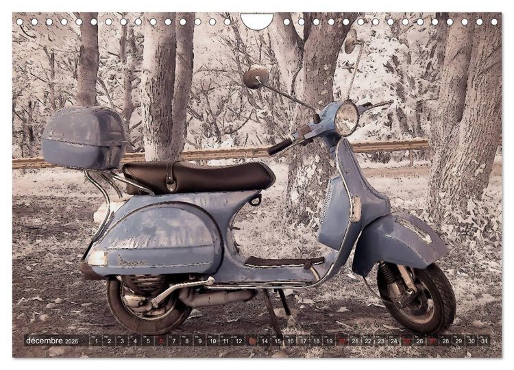 Produktbild: La Vespa en Cartoon (Calendrier mural 2026 DIN A4 vertical), CALVENDO calendrier mensuel