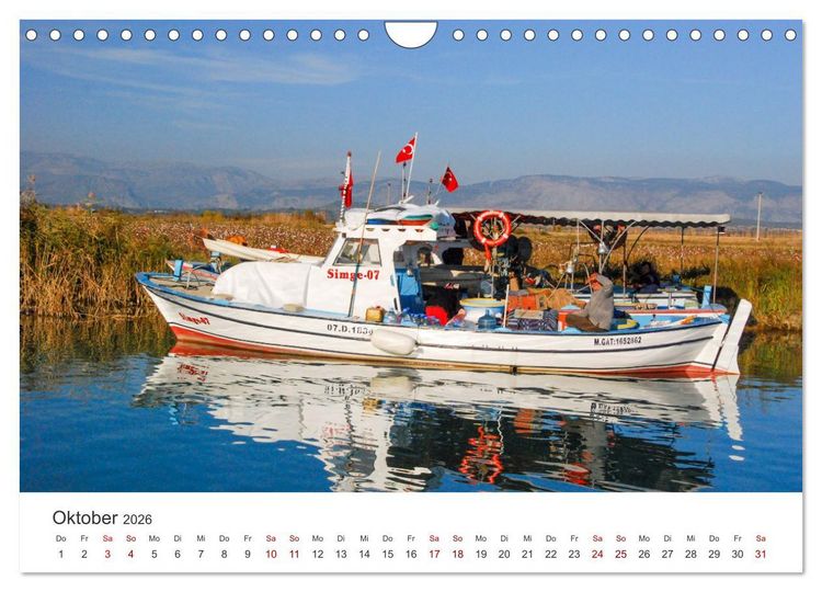 Produktbild: Flussfahrt in Manavgat (Wandkalender 2026 DIN A4 quer), CALVENDO Monatskalender