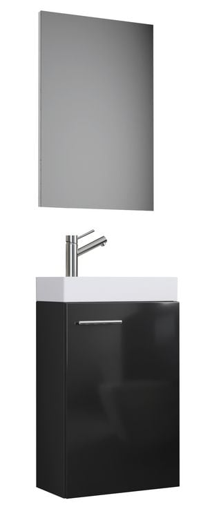 Produktbild: 3-tlg G&auml;ste WC Waschplatz Waschtisch Slito Spiegel