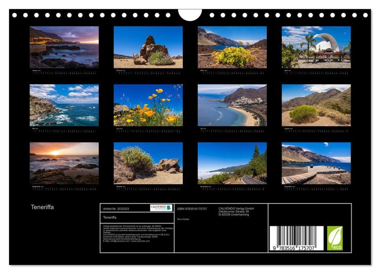 Produktbild: Teneriffa (Wandkalender 2026 DIN A4 quer), CALVENDO Monatskalender