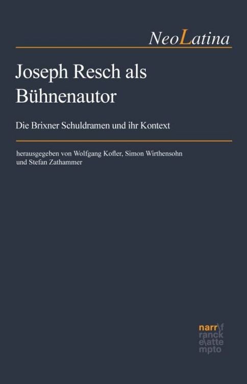 Produktbild: Joseph Resch als B&uuml;hnenautor