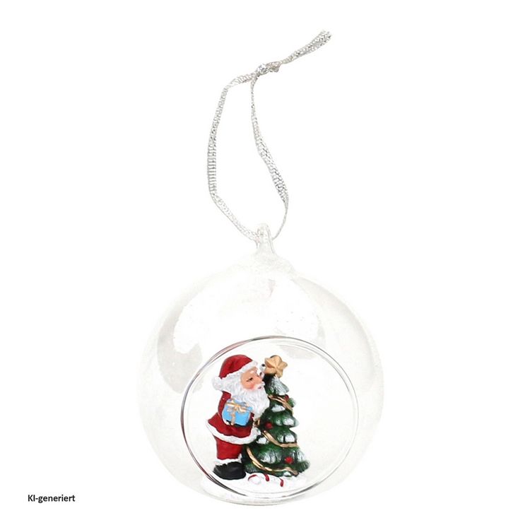 Produktbild: SIGRO Figur in Glaskugel Weihnachtsmann mit Baum Figur in Glaskugel Weihnachtsmann mit Baum
