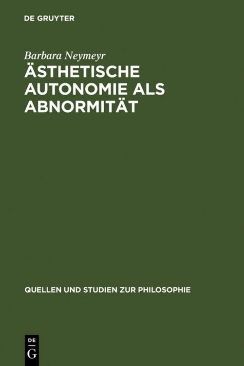 Produktbild: &Auml;sthetische Autonomie als Abnormit&auml;t