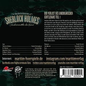 Aus den Archiven von Sherlock Holmes - Sonderermittler der Krone - Der Verlust des amerikanischen Gentlemans. Tl.1, 1 Audio-CD