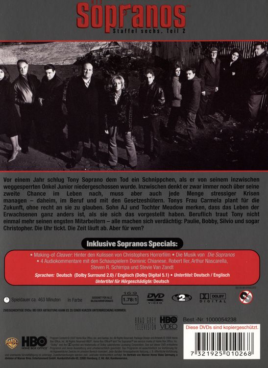 Produktbild: Die Sopranos - Staffel 6.2 [4 DVDs]