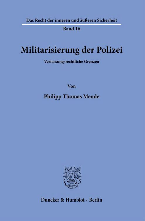 Produktbild: Militarisierung der Polizei.