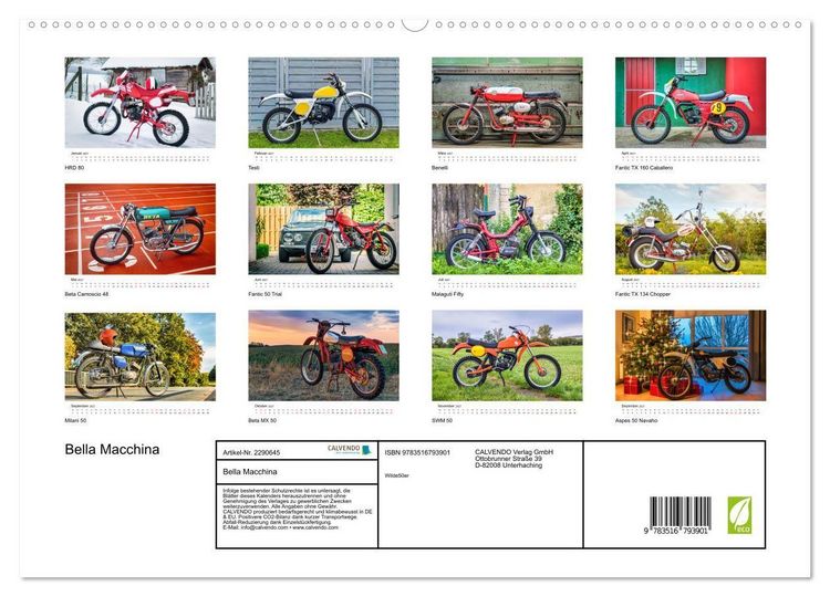 Produktbild: Bella Macchina (hochwertiger Premium Wandkalender 2027 DIN A2 quer), Kunstdruck in Hochglanz