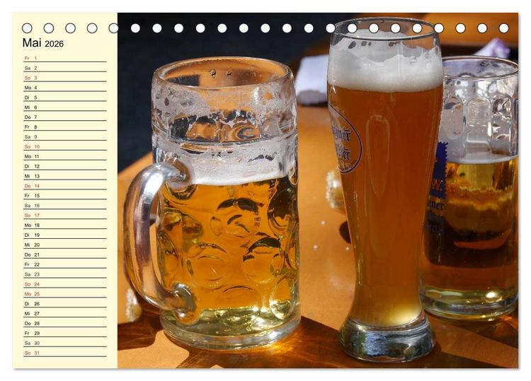 Produktbild: Bier. Die Kunst des Bierbrauens. Impressionen (Tischkalender 2026 DIN A5 quer), CALVENDO Monatskalender