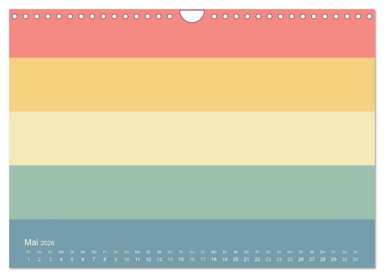 Produktbild: 70er Jahre Bastelkalender - DIY Kreativ-Kalender zum Selbstgestalten (Wandkalender 2026 DIN A4 quer), CALVENDO Monatskalender