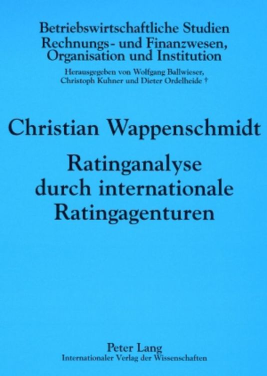 Produktbild: Ratinganalyse durch internationale Ratingagenturen
