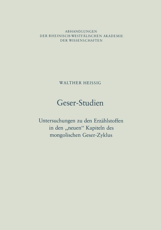 Produktbild: Geser-Studien