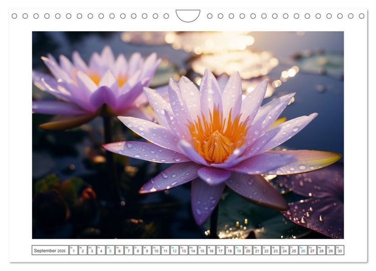 Produktbild: Lichtspiel der Seerosen (Wandkalender 2026 DIN A4 quer), CALVENDO Monatskalender