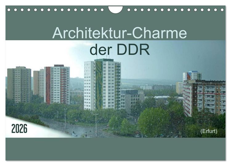 Produktbild: Architektur-Charme der DDR (Erfurt) (Wandkalender 2026 DIN A4 quer), CALVENDO Monatskalender