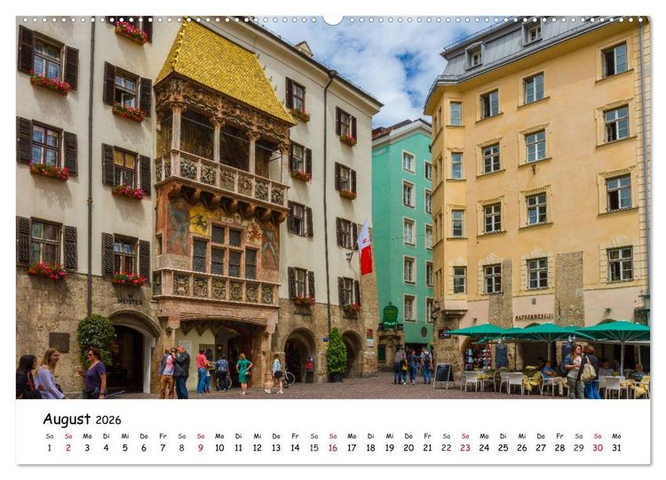 Produktbild: Gr&uuml;&szlig;e aus Innsbruck (Wandkalender 2026 DIN A2 quer), CALVENDO Monatskalender