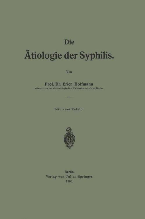 Produktbild: Die &Auml;tiologie der Syphilis