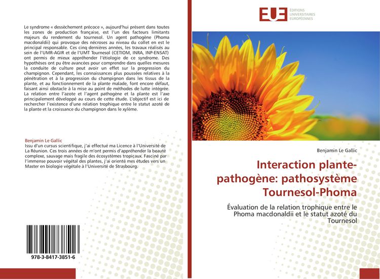 Produktbild: Interaction plante-pathog&egrave;ne: pathosyst&egrave;me Tournesol-Phoma