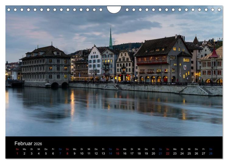 Produktbild: Z&Uuml;RICH - Little Big City (Wandkalender 2026 DIN A4 quer), CALVENDO Monatskalender