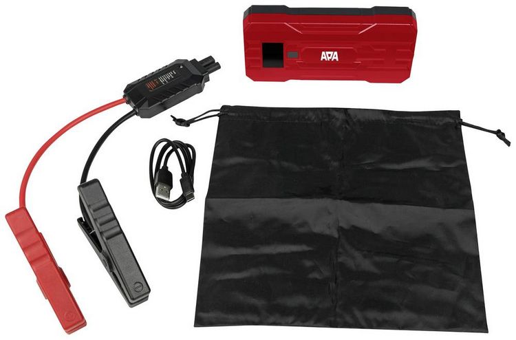 Produktbild: APA Schnellstartsystem Powerpack 10Ah 4S LiPo 16443 Starthilfestrom (12 V)=400A 12 V-Ausgang 1x, SOS-Signalleuchte, Verpolungs-