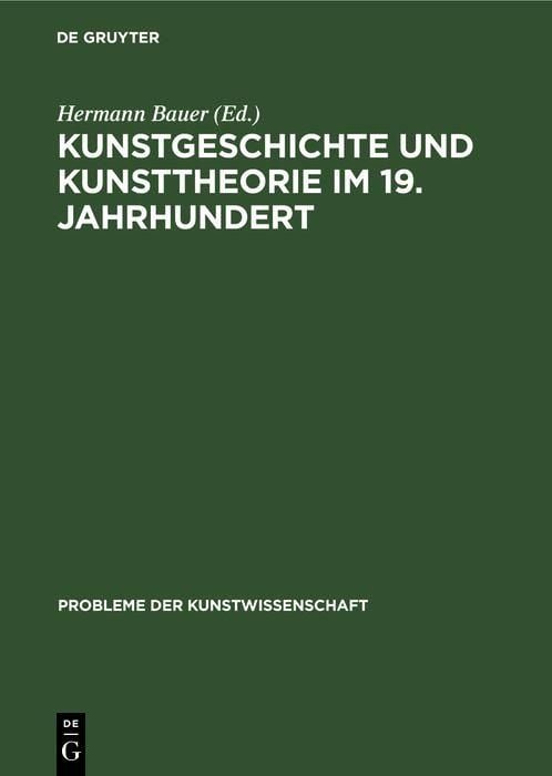 Produktbild: Kunstgeschichte und Kunsttheorie im 19. Jahrhundert