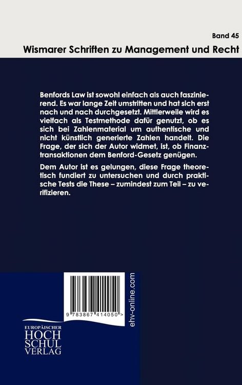 Produktbild: Data Mining und Benford's Law als Controllinginstrumente