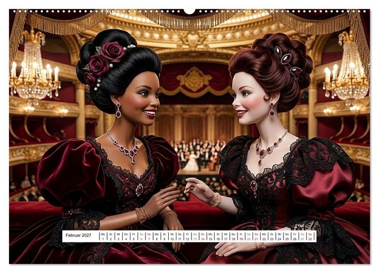 Produktbild: Fabulous Dolls &ndash; Belle &Eacute;poque (hochwertiger Premium Wandkalender 2027 DIN A2 quer), Kunstdruck in Hochglanz