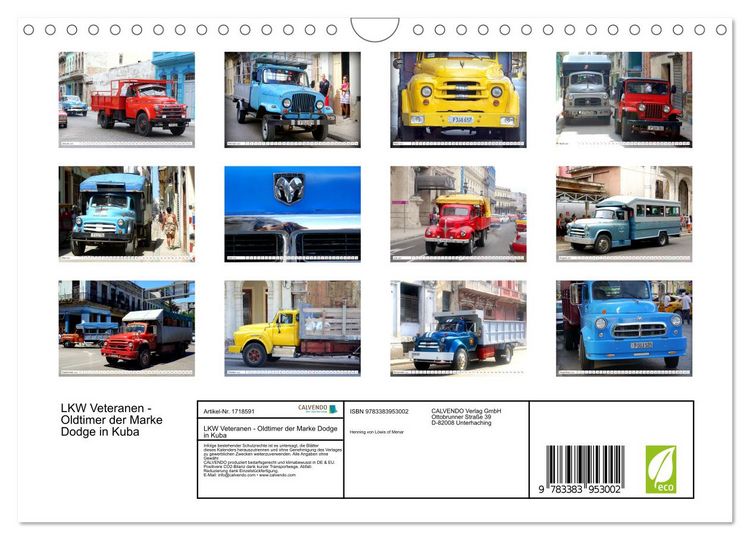 Produktbild: LKW Veteranen - Oldtimer der Marke Dodge in Kuba (Wandkalender 2025 DIN A4 quer), CALVENDO Monatskalender