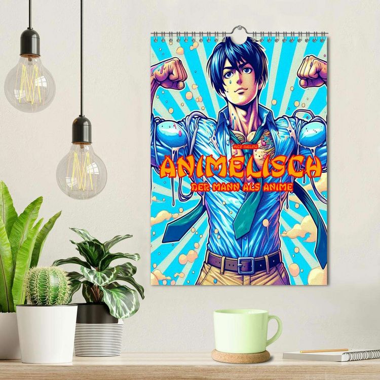 Produktbild: Animelisch der Mann als Anime (Wandkalender 2026 DIN A4 hoch), CALVENDO Monatskalender