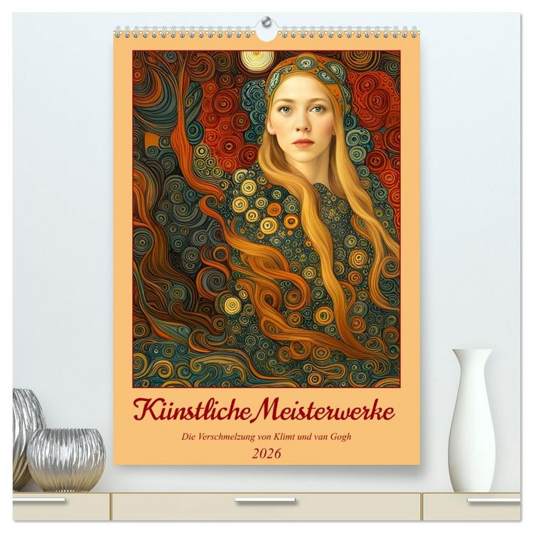 Produktbild: K&uuml;nstliche Meisterwerke (hochwertiger Premium Wandkalender 2026 DIN A2 hoch), Kunstdruck in Hochglanz