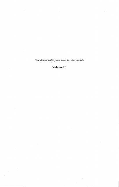 Produktbild: Democratie (une) Pour Tous Les Burundais