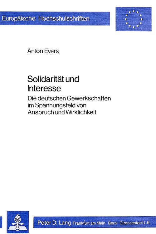 Produktbild: Solidarit&auml;t und Interesse