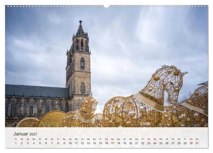 Produktbild: Magdeburg - Landeshauptstadt Sachsen-Anhalts (hochwertiger Premium Wandkalender 2027 DIN A2 quer), Kunstdruck in Hochglanz