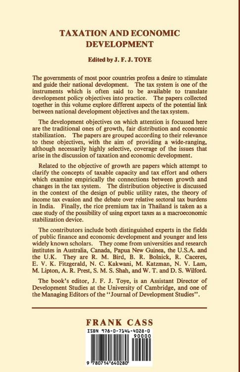 Produktbild: Taxation and Economic Development