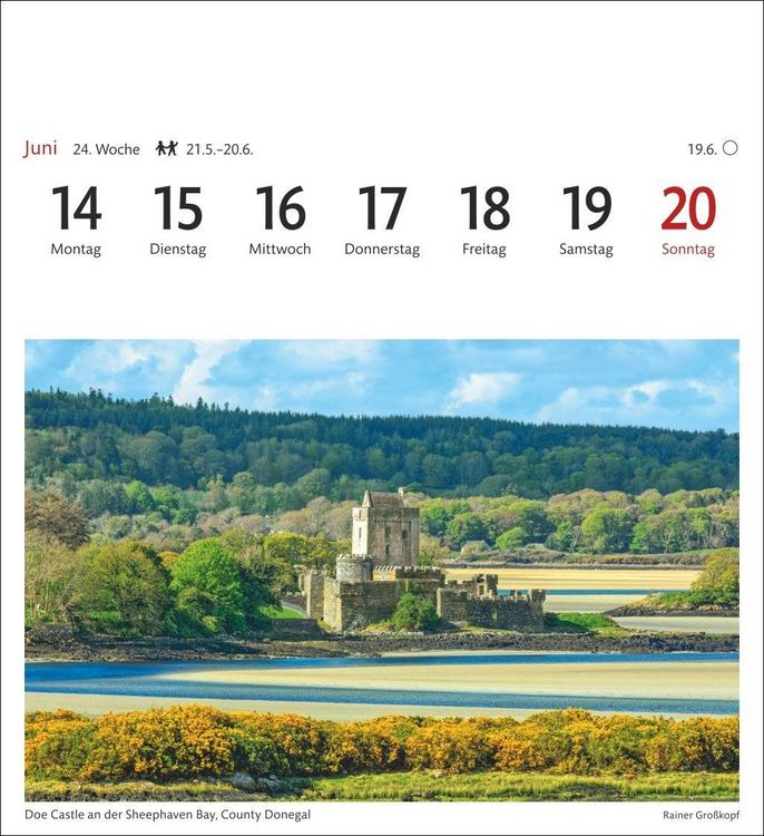 Produktbild: Irland Sehnsuchtskalender 2027 - Wochenkalender mit 53 Postkarten
