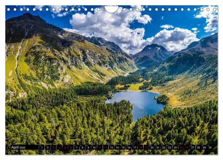Produktbild: Schweiz - Engadin und Bergell (Wandkalender 2026 DIN A4 quer), CALVENDO Monatskalender
