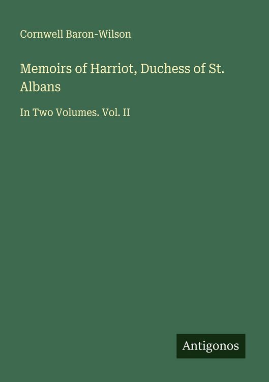 Produktbild: Memoirs of Harriot, Duchess of St. Albans