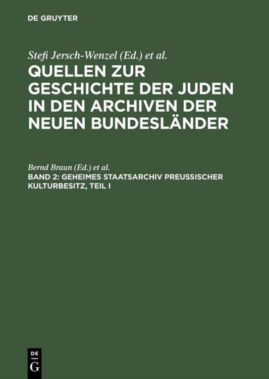 Produktbild: Geheimes Staatsarchiv Preu&szlig;ischer Kulturbesitz, Teil I