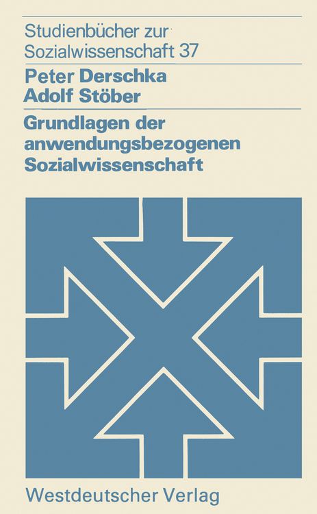 Produktbild: Grundlagen der anwendungsbezogenen Sozialwissenschaft