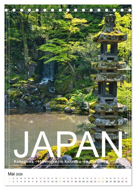Produktbild: Japan PosterArt 2024 (Tischkalender 2026 DIN A5 hoch), CALVENDO Monatskalender