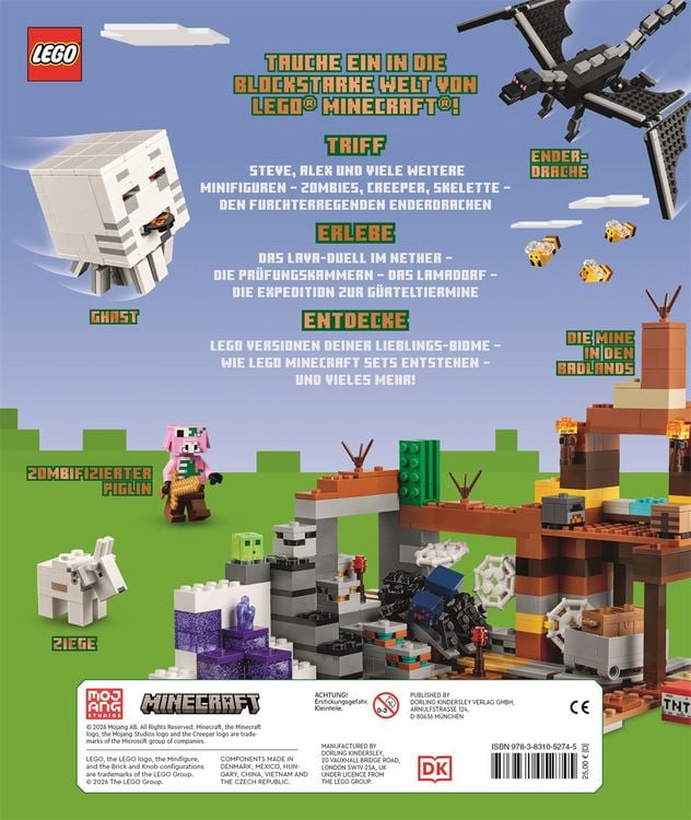 Produktbild: LEGO&reg; Minecraft&reg; Das gro&szlig;e Lexikon der Figuren, Kreaturen und Biome