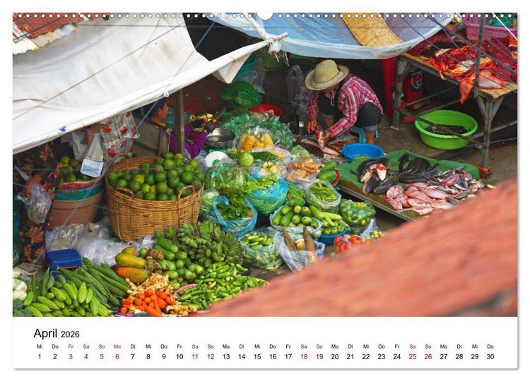Produktbild: Blickpunkte in Kambodscha (Wandkalender 2026 DIN A2 quer), CALVENDO Monatskalender