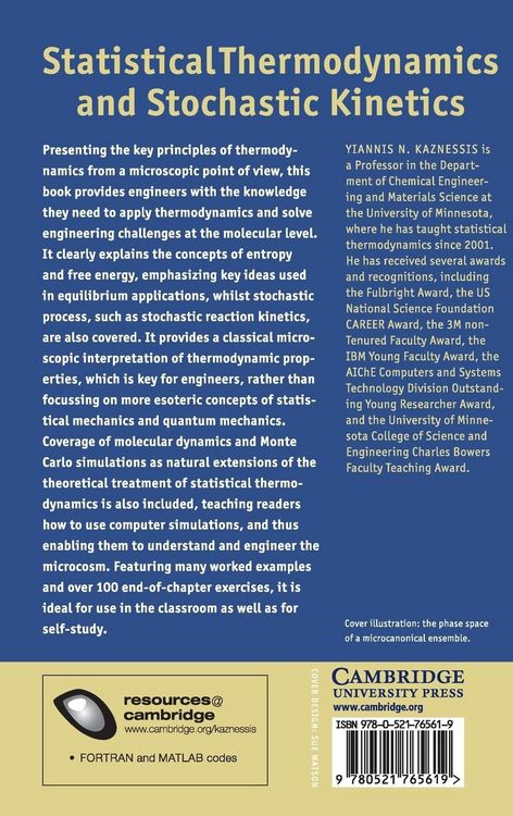 Produktbild: Statistical Thermodynamics and Stochastic Kinetics